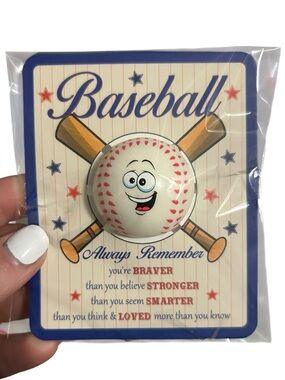 Baseball Positive Affirmation Cards with Mini Stress Ball- 10 pack